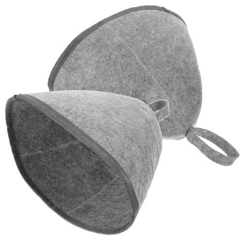 VALICLUD 2 Stck. Sauna Hut aus Filz Unisex Sauna Mütze für Damen und Herren Dicke Bequeme Schutz vor Überhitzung und Augenschäden Einfach Aufzuhängen Lagern von VALICLUD