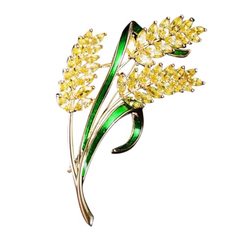 VALICLUD 2 Stck. Weizen ohr brosche Bündel Weizenbroschen Kragen Brautbrosche für Kleid Korsage Schmuck abstecknadeln bescherung weihnachten uniqone Brosche Breastpin-Party Zirkon von VALICLUD