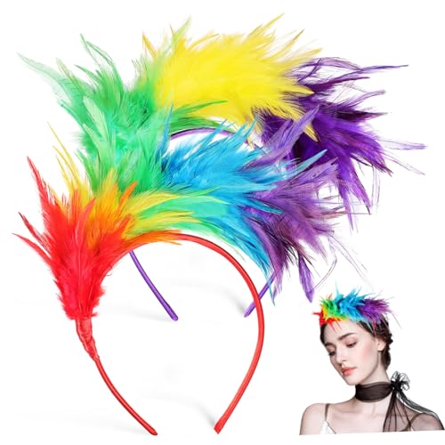 VALICLUD 2stücke Feder-stirnbänder Für Damen Party Stirnbänder Vintage-stirnband Feder-fascinator Karneval-haarreifen Haarschmuck Für Bühnenauftritte Und Festivals von VALICLUD