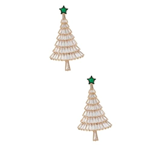 VALICLUD 2 Stk Weihnachtsbrosche Weihnachten dekorative Brosche Weihnachts-Emaille-Brosche weihnachtsdeko weihnachts party Kleidung Brustnadel für Weihnachten Golden von VALICLUD