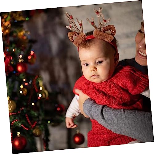 VALICLUD 2 Stk Weihnachtsstirnband Stirnbänder für Kinder Geweih Stirnband Tiara Haarbänder entzückender Haarschmuck Weihnachtsfoto-Requisite Cosplay Kopfbedeckung Kleidung schmücken von VALICLUD