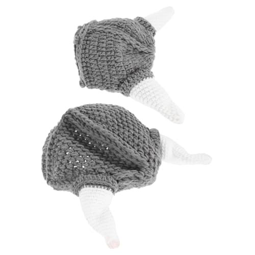 VALICLUD 2stücke Knitted Ox Horn Hat Für Erwachsene Und Lustige Cosplay-mütze Aus Hochwertigem Material Für Festlichkeiten Und Rollenspiele Warm Und Bequem Vielseitig Kombinierbar von VALICLUD
