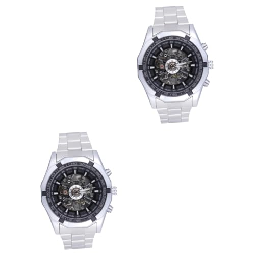 VALICLUD 2 Stück 099 Armbanduhr Herren mechanische Uhr mit rundem zifferblatt Herren Armbanduhr automatische mechanische Uhr Männer wählen Mechanische Uhren Anschauen Mann von VALICLUD
