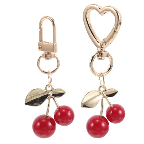 VALICLUD 2 Stück Ästhetische Tasche Charms für Frauen Rote Anhänger für Geldbörsen und Handtaschen Hochwertige Legierung Praktischer Schlüsselbund Zubehör von VALICLUD