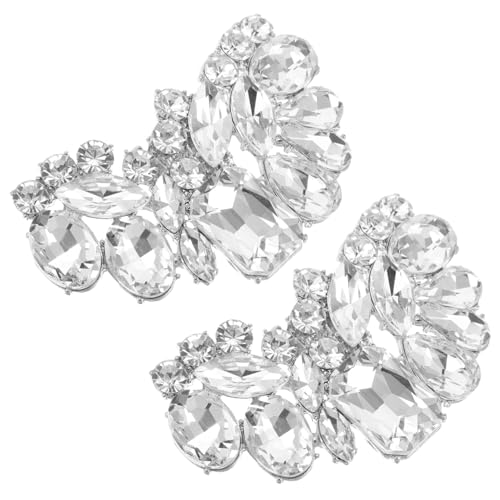 VALICLUD 2 Stück Abnehmbare Schuhclips für Damen aus Robustem Zinklegierung mit Funkelnden Strass Blumen Stilvoller Schuhschmuck für High Heels Geeignet für Hochzeit Party und Alltag von VALICLUD