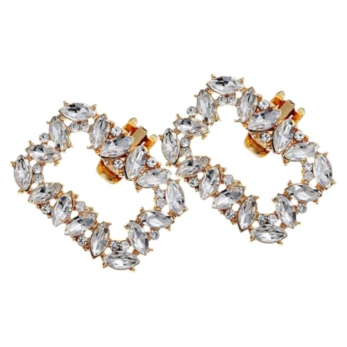VALICLUD 2 Stück Abnehmbare Schuhclips mit Strasssteinen Metall Schuhschmuck für Damen Elegante Schuhschnallen für Hochzeit und Party Dekorative Clips für High Heels und Sandalen Modische von VALICLUD