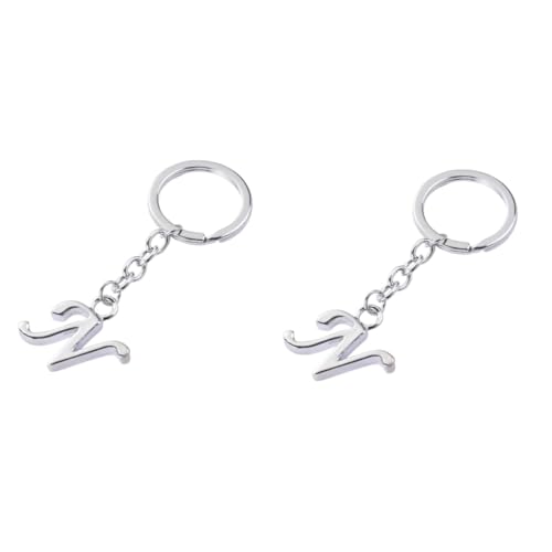 VALICLUD 2 Stück Alphabet Schlüsselanhänger Yule Regalitos De Vday Buchstaben Anhänger Schlüsselanhänger Kreativer Schlüsselanhänger Schlüsselanhänger Buchstaben Schlüsselanhänger von VALICLUD