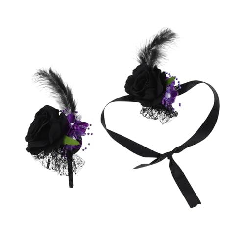 VALICLUD 2stücke Halloween Corsage Fürs Handgelenk Blumencorsagenarmband Aus Kunstblumen Corsagenarmband Für Brautjungfern Zur Hochzeit Und Party Passend Für Abendkleider Und von VALICLUD