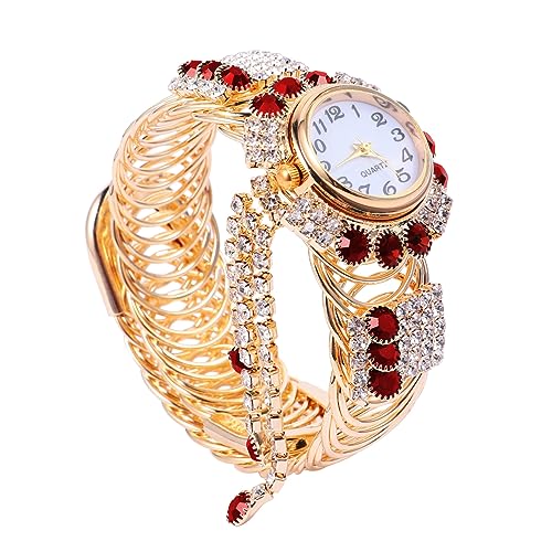 VALICLUD 2stücke Modische Damen Armbanduhr Aus Glänzendem Legierungsmaterial Kreative Quarzuhr Für Frauen Für Alltag Und Besondere Anlässe von VALICLUD