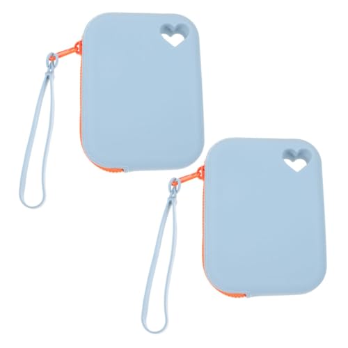 VALICLUD 2stücke Silikon Ohrhörertaschen Mit Reißverschluss Tragbarer Kabel Und Ohrhörer-Organizer Kleine Taschen Für Handtasche Zum Aufbewahren Von Schlüsseln Karten Und Ohrhörern von VALICLUD