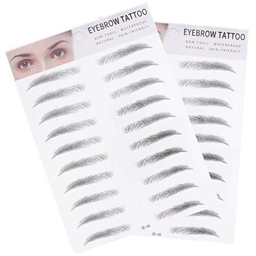 VALICLUD 2 Stück Augenbrauen Transfer Aufkleber Haarähnliche Imitation Augenbrauen für Männer und Einfach zu Verwenden und Langanhaltend von VALICLUD