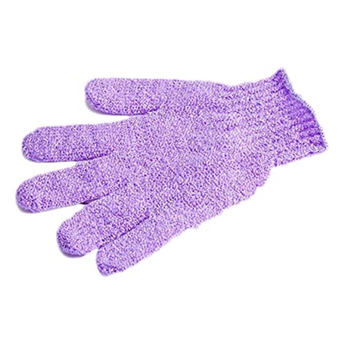 VALICLUD 2 Stück Badehandschuhe Und Badetuch Duschhandschuhe Körperpeeling Peeling Handschuhe Körperpeeling Körperpeeling Handschuhe Peeling Handschuh Handpeeling Violett von VALICLUD
