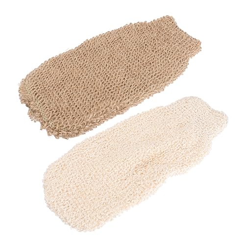 VALICLUD 2 Stück Badehandschuhe exfoliating glove exfoliate gloves Duschschrubber braune Peeling-Handschuhe Peelings handtücher Handschuhe für Körperbäder zurück Duschtücher betäuben Brown von VALICLUD