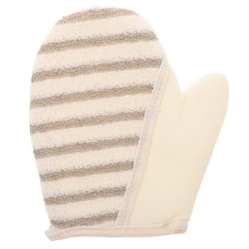 VALICLUD 2 Stück Badetuch Handschuh Körperpeeling Peeling-waschlappen Körperwäscher Für Die Dusche Body Scrub Shoste Schrubber Für Tote Haut Duschschuh Badeversorgung Hautwäscher Flachs von VALICLUD