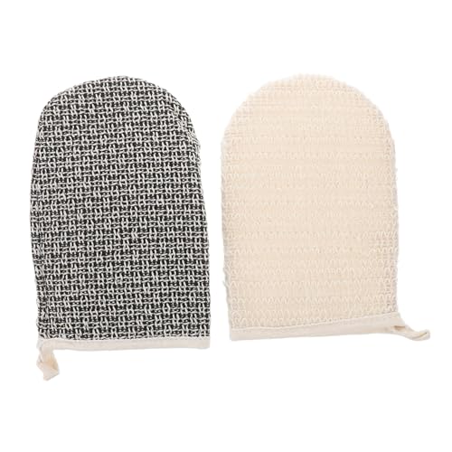 VALICLUD 2 Stück Badetuch Körperwaschhandschuhe Luffa-Handschuh Badehandschuh Massagehandschuhe Duschschuh Peeling-Waschlappen Körperwäscher Waschhandschuh waschen Sisal von VALICLUD