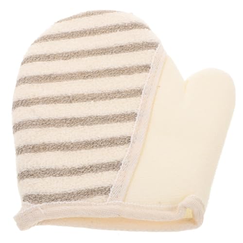 VALICLUD 2 Stück Badetuch Peeling-handschuh Körperpeeling Peeling Mitt Peeling-waschlappen Körperwäscher Für Die Dusche Duschhandschuh Dusche Mitten Schrubber Für Tote Haut Flachs von VALICLUD