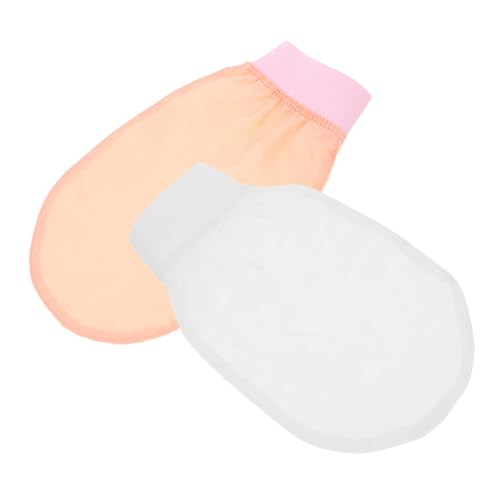 VALICLUD 2 Stück Badetuch Reinigung Waschlappen Peelinghandschuh Luffa-Handschuhe Peelings abgestorbener Hautentferner für den Körper Koreanisches Peeling-Handtuch Die Seide von VALICLUD