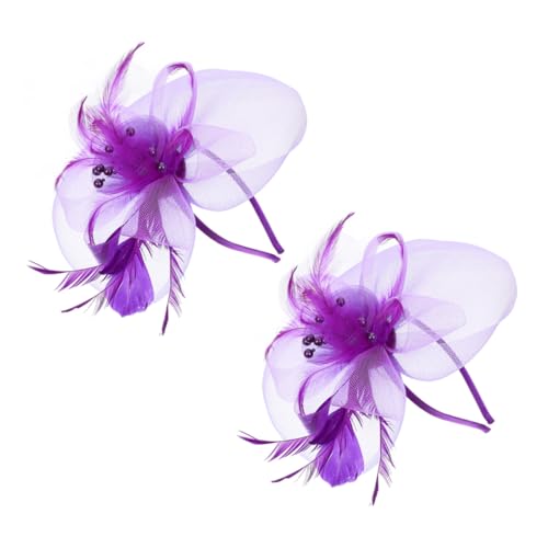 VALICLUD 2stücke Haarschmuck Für Damen Braut-haarschmuck Mit Blumen Stirnband Für Hochzeiten Haarband Für Abschlussbälle Kopfschmuck Für Teepartys von VALICLUD