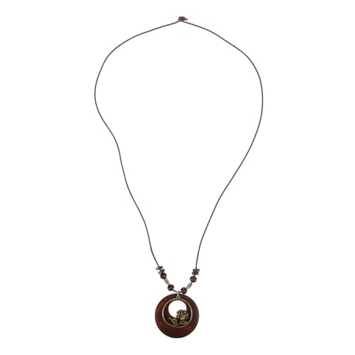 VALICLUD 2 Stück Boho Halskette Damen mit Rosenanhänger Lange Vintage Kette Leichter Ethno Modeschmuck Statement Schmuck für Frau Komfortabel und Hautfreundlich von VALICLUD