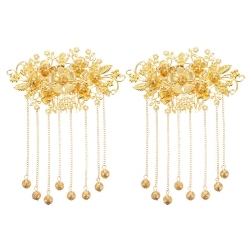 VALICLUD 2 Stück Brautschmuck Quasten Haarnadel Kamm Haar Chinesischer Antiker Stil Haarnadel Blumenhaarnadeln Traditionelles Chinesisch Kleines Zubehör Haarschmuck Im Chinesischen Stil von VALICLUD