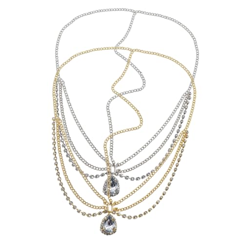 VALICLUD 2stücke Kopfkette Kristall Stirnband Für Frauen Mädchen Mit Anhänger Kopfbedeckung Schmuck Für Hochzeit Party Geburtstag Valentinstag Weihnachten von VALICLUD