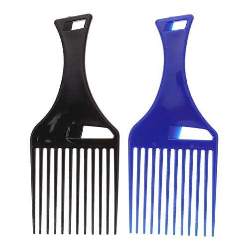 VALICLUD 2 Stück Breiter Zahnölkamm Herren Haarstyling Kamm Antistatisch Robust Für Friseur Salon Zuhause Schwarz Blau von VALICLUD