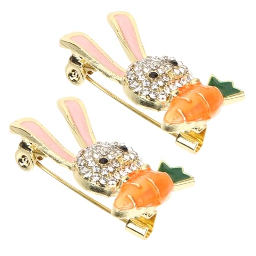 VALICLUD 2 Stück Brosche Kaninchen design Cartoon anstecknadel für Anzug Hut Kleidung Langlebig und Fest Haltend Modische Dekoration für Damen und Formelle Anlässe von VALICLUD