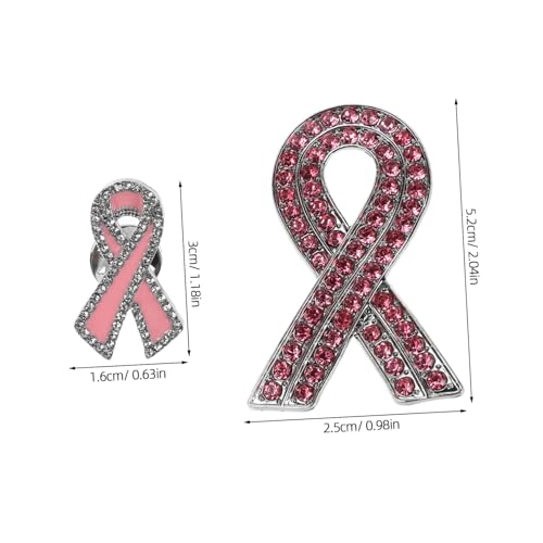 VALICLUD 2 Stück Brustkrebs bewusstseinsbrosche aus Legierungs schleifen Modische Anstecknadeln für Damen Vielseitige Awareness pins für Kleidung Rucksäcke Hüte und Schals Praktische von VALICLUD