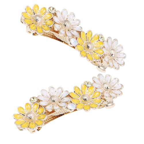 VALICLUD 2 Stück Daisy Flower Spring Clip Brautjungfer Haarspange Clip in Blumenform Frühlingshaarspange Blumenklammern aus Metall Mädchen Haarnadeln kleine Federspangen Legierung Gelb VALICLUD 2 Stück Daisy Flower Spring Clip Brautjungfer Haarspange Clip in Blumenform Frühlingshaarspange Blumenklammern aus Metall Mädchen Haarnadeln kleine Federspangen Legierung Gelb von VALICLUD