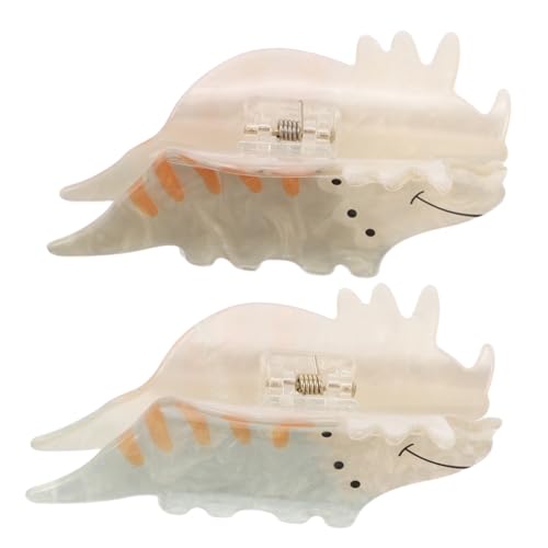 VALICLUD 2 Stück Dinosaurier Haarklammern aus Leichtem Acryl Lustige Dinosaurier Form Robuste Haarspangen für Frauen und Mädchen für Dutt und Pferdeschwanz Styling Modische Accessoires für von VALICLUD