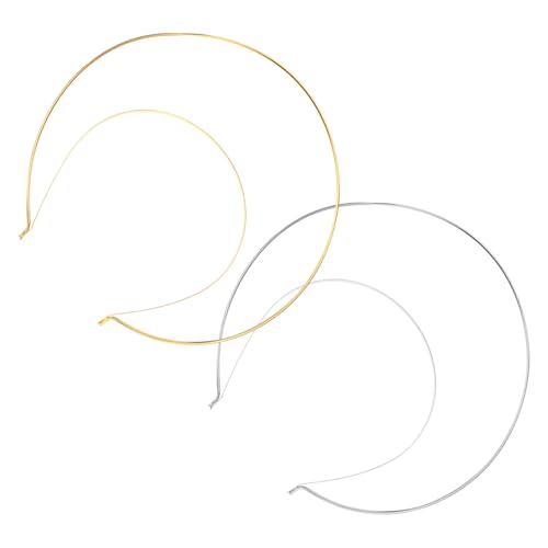 VALICLUD 2 Stück Doppelschichtige Tiara Haarschmuck Langlebiges Legiertes Stirnband Rostfrei Hautfreundlich für Hochzeit Braut Party und Festliche Anlässe Geeignet von VALICLUD