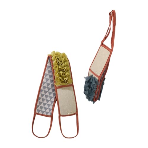 VALICLUD 2 Stück Doppelseitige Rückenbürsten Badetücher Langes Peeling Massagehandtuch für Dusche Körperpflege Sanfte Hautreinigung und Entspannung für Familie Reise Hotel von VALICLUD