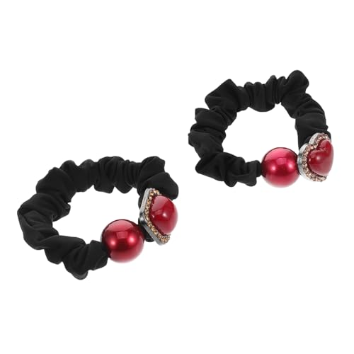 VALICLUD 2stücke Herz Und Haargummis Elastische Haargummis Zum Valentinstag Süße Haarschmuck Für Frauen Und Mädchen Praktische Haar-accessoires Für Dutt Und Hochsteckfrisuren von VALICLUD