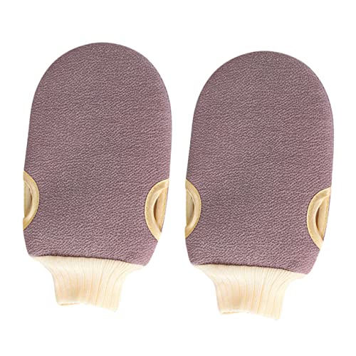 VALICLUD 2 Stück Duschhandschuhe Peeling handtücher Badehandschuhe für Duschpeeling Körperwäscher Schrubben von Handschuhen nach Körper Duschwäscher für den Körper Kaffee von VALICLUD