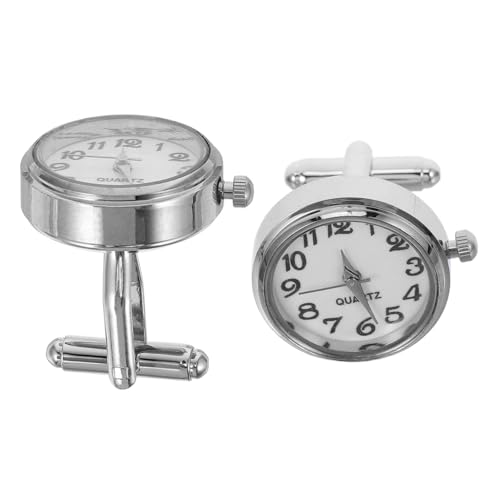 VALICLUD 2 Stück Edelstahl Manschettenknöpfe Mechanisch Inspiriert Kreative Mechanismus Optik Herren Hemdknöpfe für Hochzeit Business und Besondere Anlässe Geschenkidee von VALICLUD