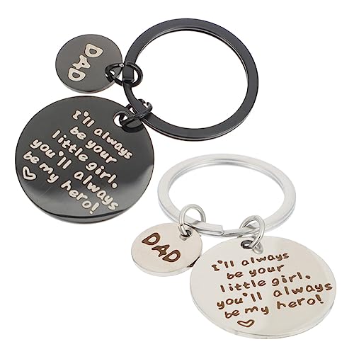 VALICLUD 2stücke Edelstahl Schlüsselanhänger Für Väter Kreatives Design Für Vatertag Langlebig Und Praktisch Zur Aufbewahrung Von Erinnerungen von VALICLUD