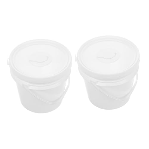 VALICLUD 2 Stück Eimer für Feuchttücher Halter für Badezimmertücher wisch mich ab Eimer mit Griffen Reiniger für Fitnessgeräte Tücherhalter Eimer mit Deckel Plastik Weiß von VALICLUD