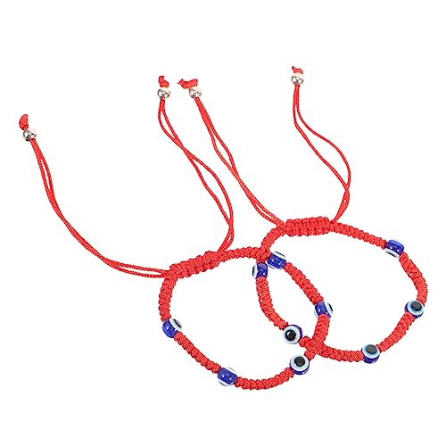 VALICLUD 2 Stück Einstellbare Handgefertigte Augen Armbänder Geflochtene Schnurarmbänder für Männer und Frauen Modisches Türkisches Auge Freundschaftsarmband Vielseitig und von VALICLUD