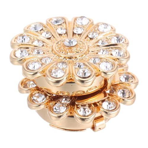 VALICLUD 2 Stück Elegante Strass Knopfüberzüge aus Langlebiger Legierung Modische Blüten-design Manschettenknöpfe Schimmernde Schmuckaccessoires für Damen Hemden für Festliche Anlässe und von VALICLUD