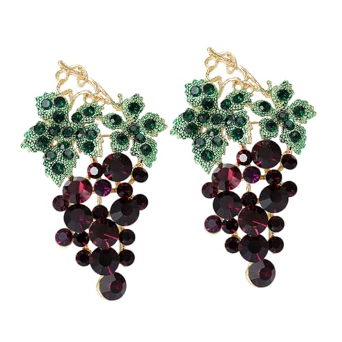 VALICLUD 2 Stück Elegante Strasssteine Trauben Broschen für Damen Modische Kleiderbroschen aus Legiertem Vielseitiger Modeschmuck für Anzüge Mäntel und Schals Minimalistisches Design mit von VALICLUD