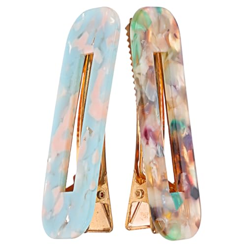 VALICLUD 2 Stück Entenschnabel-Haarspange Clips Barrettes Zubehör Mädchen haarschmuck Haarspange für Frauen Haarspangen frauen Flache Haarspange Haarklammer Acetatfolie von VALICLUD