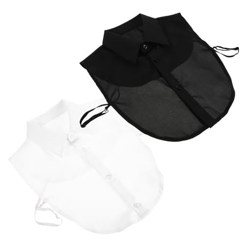 VALICLUD 2stücke Abnehmbarer Kragen Für Damen Spitzkragen Blusenkragen Einsatz Aus Strapazierfähigem Vielseitiges Zubehör Für Pullover Und Shirts von VALICLUD