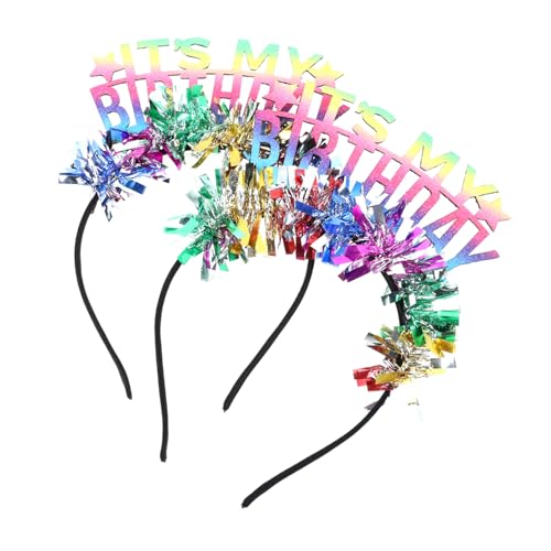 VALICLUD 2 Stück Farbige Party Haarbänder für Lustige Kopfbedeckung für Geburtstagsfeiern und Festlichkeiten Leicht und Bequem für Niedliches Design von VALICLUD