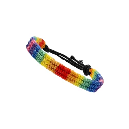 VALICLUD 2 Stück Geflochtenes Regenbogen Armband Handgefertigte Lgbt Wristband für Lesbische Freundschaftsarmbänder Bunte Pride Armbänder als Symbol von Zuneigung und Individualität von VALICLUD