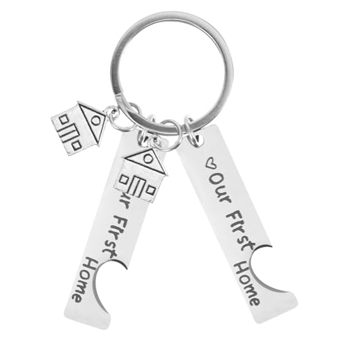 VALICLUD 2stücke Schlüsselanhänger Hausdesign Aus Edelstahl Einweihungsgeschenk Für Neue Zuhause Und Umzug Dekorativer Schlüsselring Für Schlüsselbund Und Taschen von VALICLUD