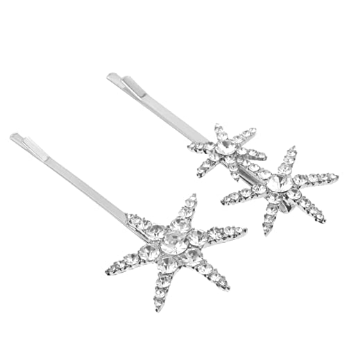 VALICLUD 2 Stück Glitzer Strass Haarklammern für Damen Dekorative Stern Haarspangen für Besondere Anlässe und Alltag für Partys Hochzeiten und Festivals von VALICLUD