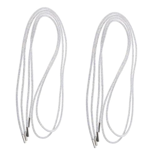 VALICLUD 2 Stück Glitzernde Schnürsenkel mit Strass Runde funkelnde Schnürsenkel für Damen Sneakers Sportschuhe Boots Langlebig mit Baumwollkern und Funkelnder Dekoration von VALICLUD