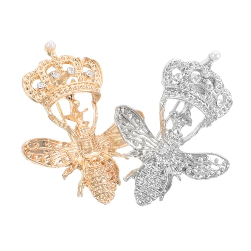 VALICLUD 2 Stück Glitzernde Strass Anstecknadel für Damen Zinklegierung Bienen Brosche für Kleidung Handtasche von VALICLUD