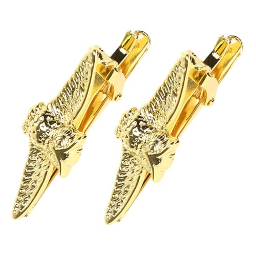 VALICLUD 2 Stück Goldene Herren Krawattenklammer Langlebiger Zinklegierung Eleganter Business Anstecker für Hochzeit Meeting und Formelle Anlässe Sicherer Halt und Klassisches Design von VALICLUD