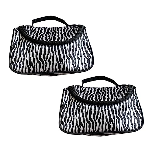 VALICLUD 2 Stück Große Kapazität Kosmetiktasche im Zebra Look Teiliges für Damen Aufbewahrungstasche für Toilettenartikel und Kosmetik für Reisen und Outdoor Aktivitäten von VALICLUD